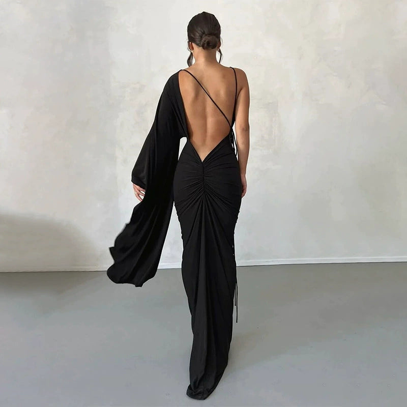 Backless long gown best sale