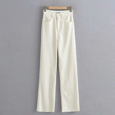 LaPose Fashion - Aariya Straight Jeans - Casual Pants, Denim Pants, High Waist Pants, Jeans, Loose Jeans, Loose Pants, Mom Jeans, Oversize Pa