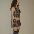 LaPose Fashion - Advika Skirt Set - Asymmetric Tops, Crop Tops, Fall-Winter 23, Matching Sets, Mini Skirts, Outfit Sets, Pleated Skirt, 