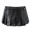 LaPose Fashion - Alex Pleated Mini Skirt - Leather Skirts, Mini Skirts, Pleated Skirts, Skirts