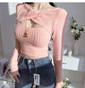 LaPose Fashion - Alexa Knitted Top - Asymmetric Tops, Basic Tops, Elegant Tops, Knitted Tops, Long Sleeve Tops, Tops, Warm Tops, Winter E
