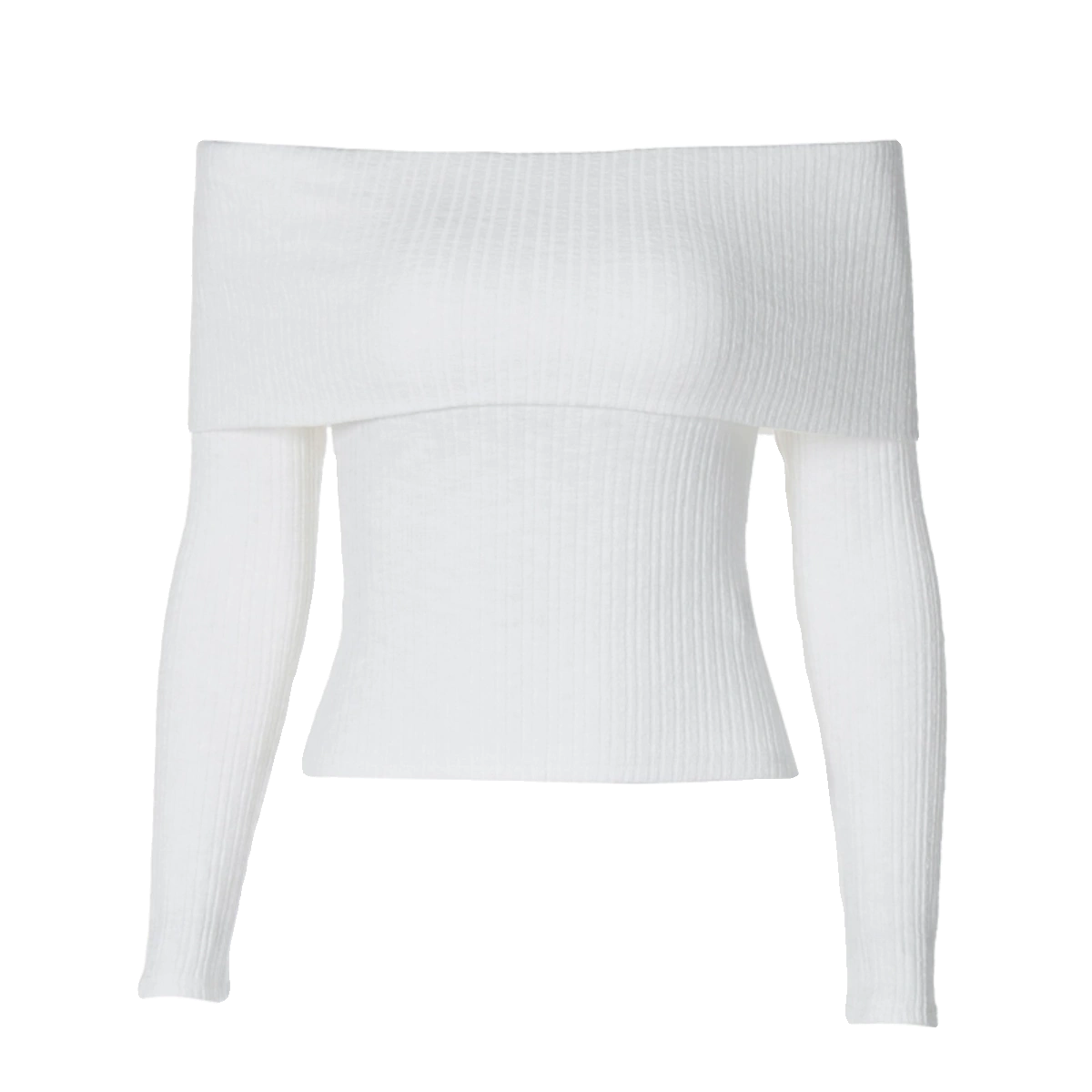 LaPose Fashion - Alyna Off Shoulder Top - Backless Tops, Basic Tops, Clean Girl, Elegant Tops, Knitted Tops, Long Sleeve Tops, Mesh Tops, Stra