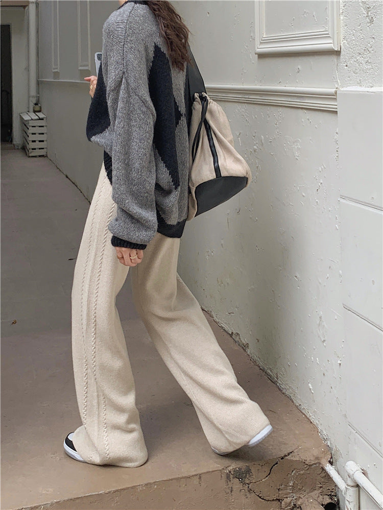LaPose Fashion - Analisse Knitted Pants - Autumn Clothes, Casual Pants, Clean Girl, Clothing, Collab.Jan, Fall Clothes, Fall-Winter 23, Fall22
