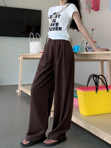 LaPose Fashion - Andie Loose Pants - Baggy Pants, Casual Pants, Fall-Winter 23, High Waist Pants, Loose Pants, Oversize Pants, Pants, Wid