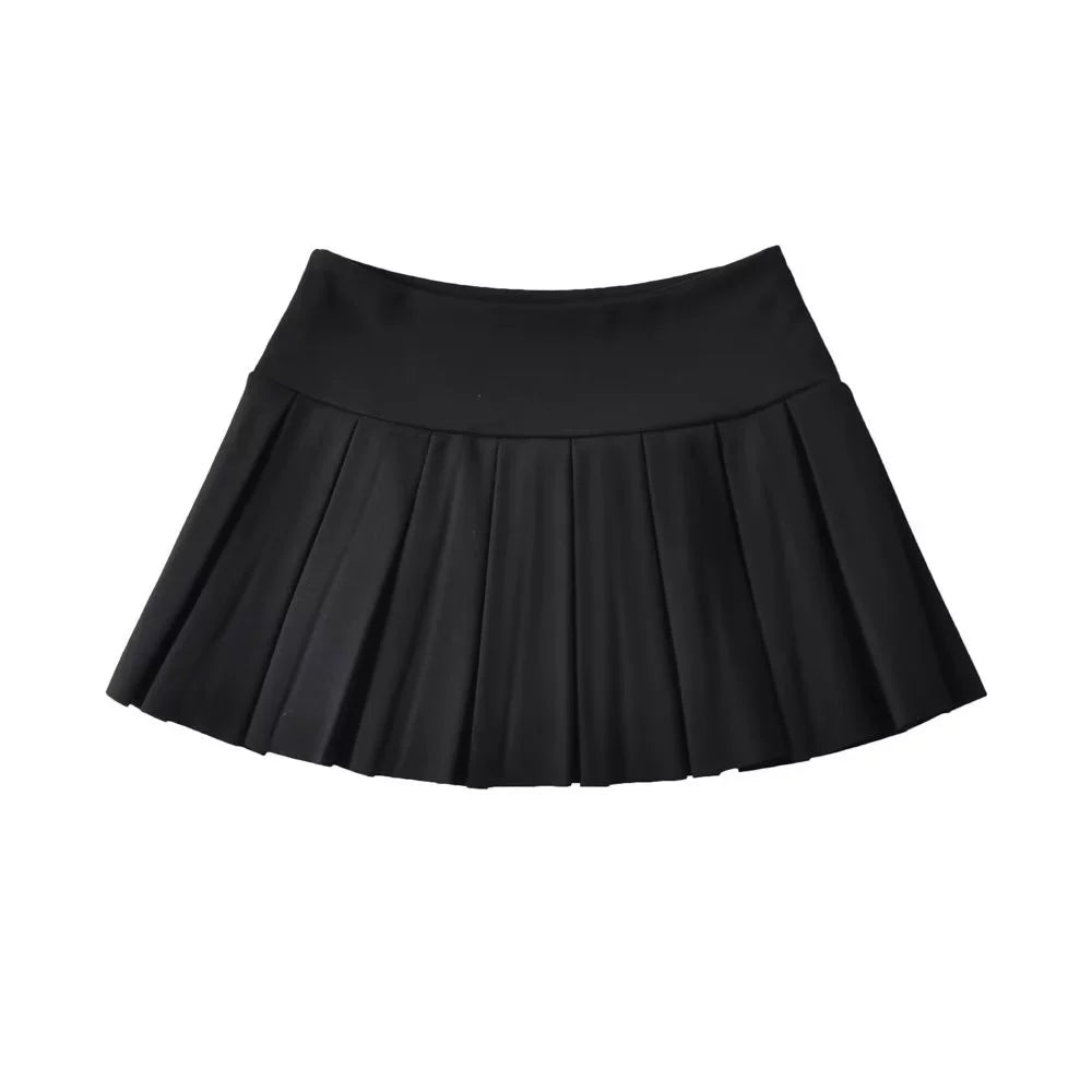 LaPose Fashion - Andraya Pleated Mini Skirt - A-Line Skirts, Fairy Skirts, Mini Skirts, Ruffle Skirts, Satin Skirts, Short Skirts, Skirts, Tennis 