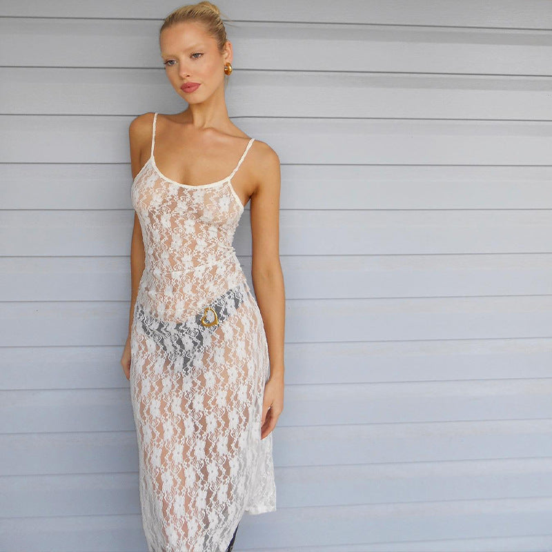 LaPose Fashion - Aniston Lace Midi Dress - Beach Clothes, Clothing, Dresses, Elegant Clothes, Elegant Dresses, Festival Clothes, Mesh Clothes, 