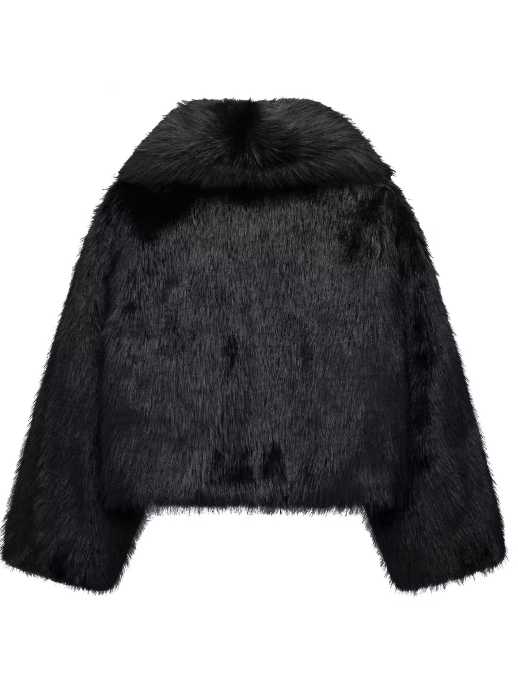 LaPose Fashion - Aniya Faux Fur Loose Jacket - Coats & Jackets, Crop Jackets, Jackets, Oversize Jacket, Puffer Jacket, Winter Edit