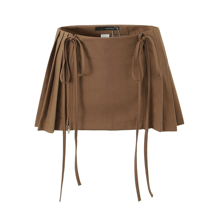 LaPose Fashion - Arilyn Pleated Mini Skirt - A-Line Skirts, College Skirts, Mini Skirts, Pleated Skirt, Pleated Skirts, Ruffle Skirts, Short Skir