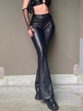 LaPose Fashion - Asyah Leather Pants - Autumn Clothes, Bottoms, Clothing, Fall Clothes, Fall-Winter 23, High Waist Pants, Leather Pants, Pa