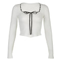 LaPose Fashion - Avaiah Long Sleeve Top - Basic Tops, Crop Tops, Knitted Tops, Long Sleeve Tops, Printed Tops, Tops