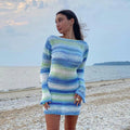 LaPose Fashion - Azure Backless Knit Dress - 22Summer, ALS, Backless Dresses, Beach Dresses, Bodycon Dresses, Casual Dresses, Collab.Jan, Daytime