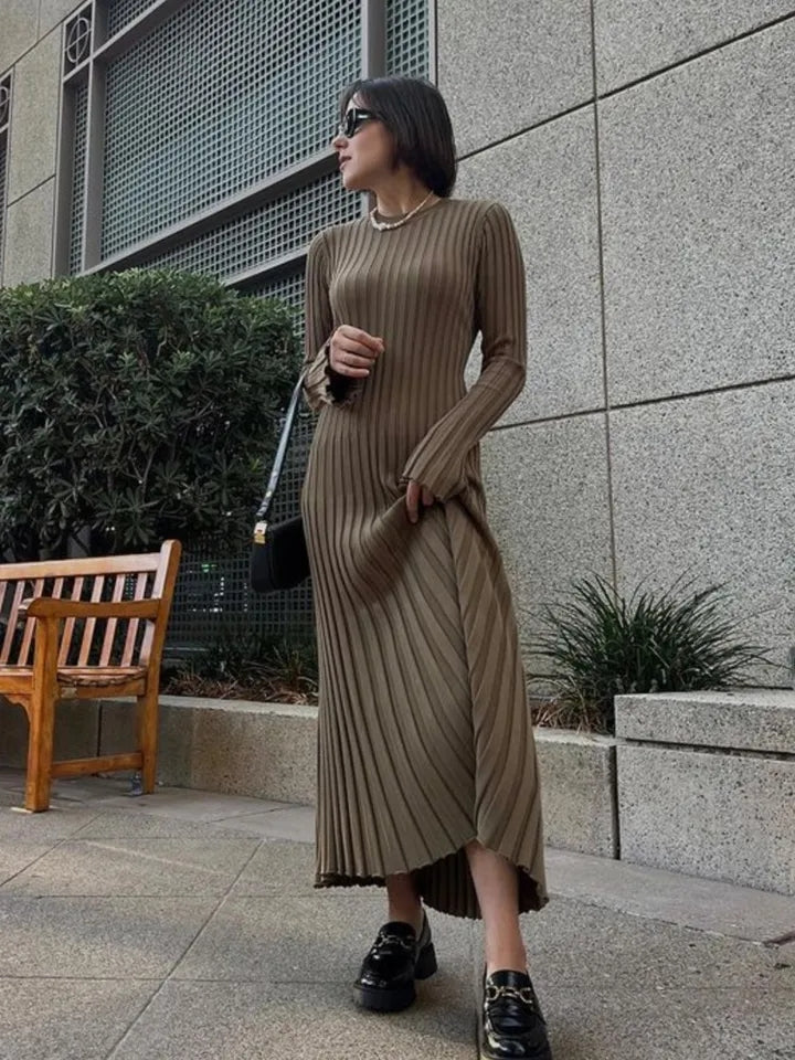 LaPose Fashion - Bailei Knit Maxi Dress - Bodycon Dresses, Daytime Dresses, Dresses, Fall-Winter 23, Going Out Dresses, Knitted Dress, Long Dr