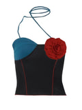 LaPose Fashion - Bowie Floral Top - Crop Tops, Floral Tops, Irregular Tops, Romantic Tops, Sexy Tops, Sleeveless Tops, Tops