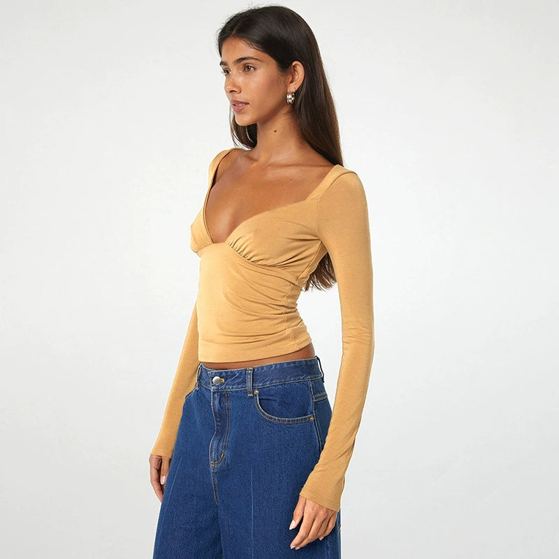 LaPose Fashion - Briasia Long Sleeve Top - Backless Tops, Basic Tops, Cut-Out Tops, Elegant Tops, Long Sleeve Tops, Tops