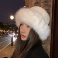 LaPose Fashion - Bryer Faux Fur Bucket Hat - Accesories, Hats, Plush Hats, Winter Edit