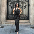 LaPose Fashion - Camden Faux Leather Maxi Dress - Autumn Dresses, Backless Dresses, Dresses, Elegant Dresses, Formal Dresses, Going Out Dresses, Leath