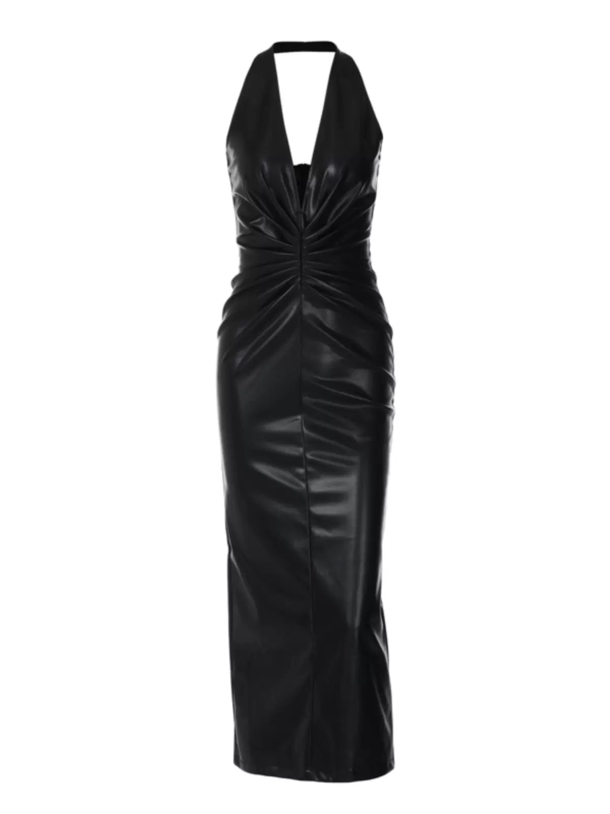 LaPose Fashion - Camden Faux Leather Maxi Dress - Autumn Dresses, Backless Dresses, Dresses, Elegant Dresses, Formal Dresses, Going Out Dresses, Leath