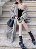 LaPose Fashion - Celestina Loose Soft Long Coat - Coats, Coats & Jackets, Fur Coats, Long Coats, Winter Edit, Wool Coats