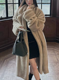 LaPose Fashion - Celestina Loose Soft Long Coat - Coats, Coats & Jackets, Fur Coats, Long Coats, Winter Edit, Wool Coats