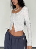 LaPose Fashion - Chyanne Long Sleeve Casual Top - Basic Tops, Casual Tops, Knitted Tops, Long Sleeve Tops, Tops