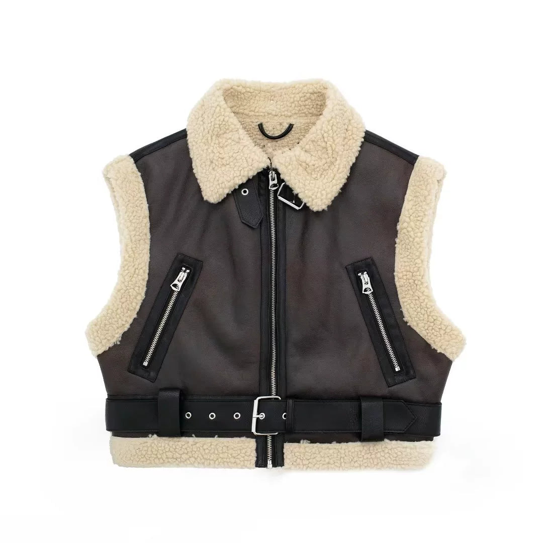 LaPose Fashion - Dailynn Sleeveless Vest Jacket - Coats & Jackets, Crop Jackets, Jackets, Puffer Jacket, Retro Jackets, Sleeveless Jackets, Winter Edi