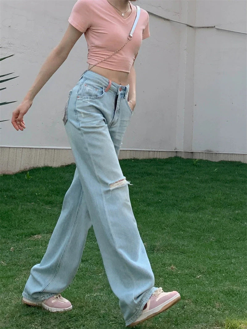 LaPose Fashion - Danika Loose Jeans - Baggy Pants, Denim Pants, Fall-Winter 23, High Waist Pants, Jeans, Loose Jeans, Loose Pants, Pants, 