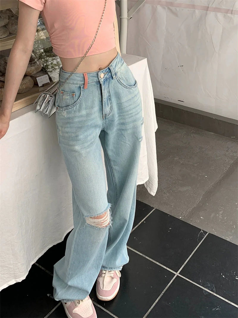 LaPose Fashion - Danika Loose Jeans - Baggy Pants, Denim Pants, Fall-Winter 23, High Waist Pants, Jeans, Loose Jeans, Loose Pants, Pants, 