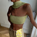 LaPose Fashion - Debra Knit Top - Backless Tops, Clothing, Crop Tops, Knitted Tops, Sexy Clothes, Sexy Tops, Sleeveless Tops, Straples