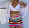 LaPose Fashion - Emily Knitted Skirt - Beach Clothes, Bottoms, Clothing, Crochet Skirts, Knitted Skirts, Mini Skirts, Short Skirts, Skirts,