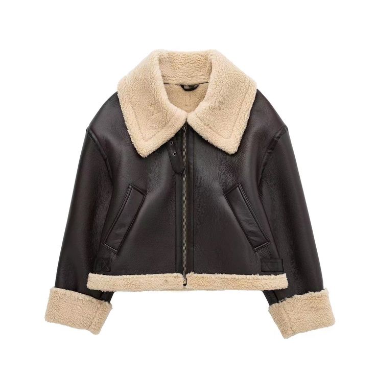 LaPose Fashion - Ensley Double-Faced Fur Jacket - Coats, Coats & Jackets, Crop Jackets, Fall-Winter 23, Jackets, Leather Jackets, Oversize Jacket, Win