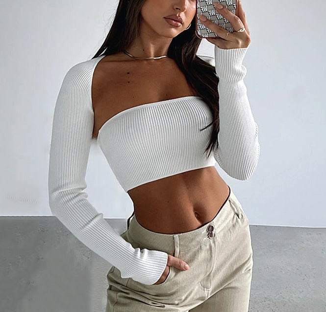 LaPose Fashion - Eretia Tube Top - Autumn Clothes, Clothing, Collab.Jan, Crop Top, Crop Tops, Elegant Tops, Fall Clothes, Knitted Tops,