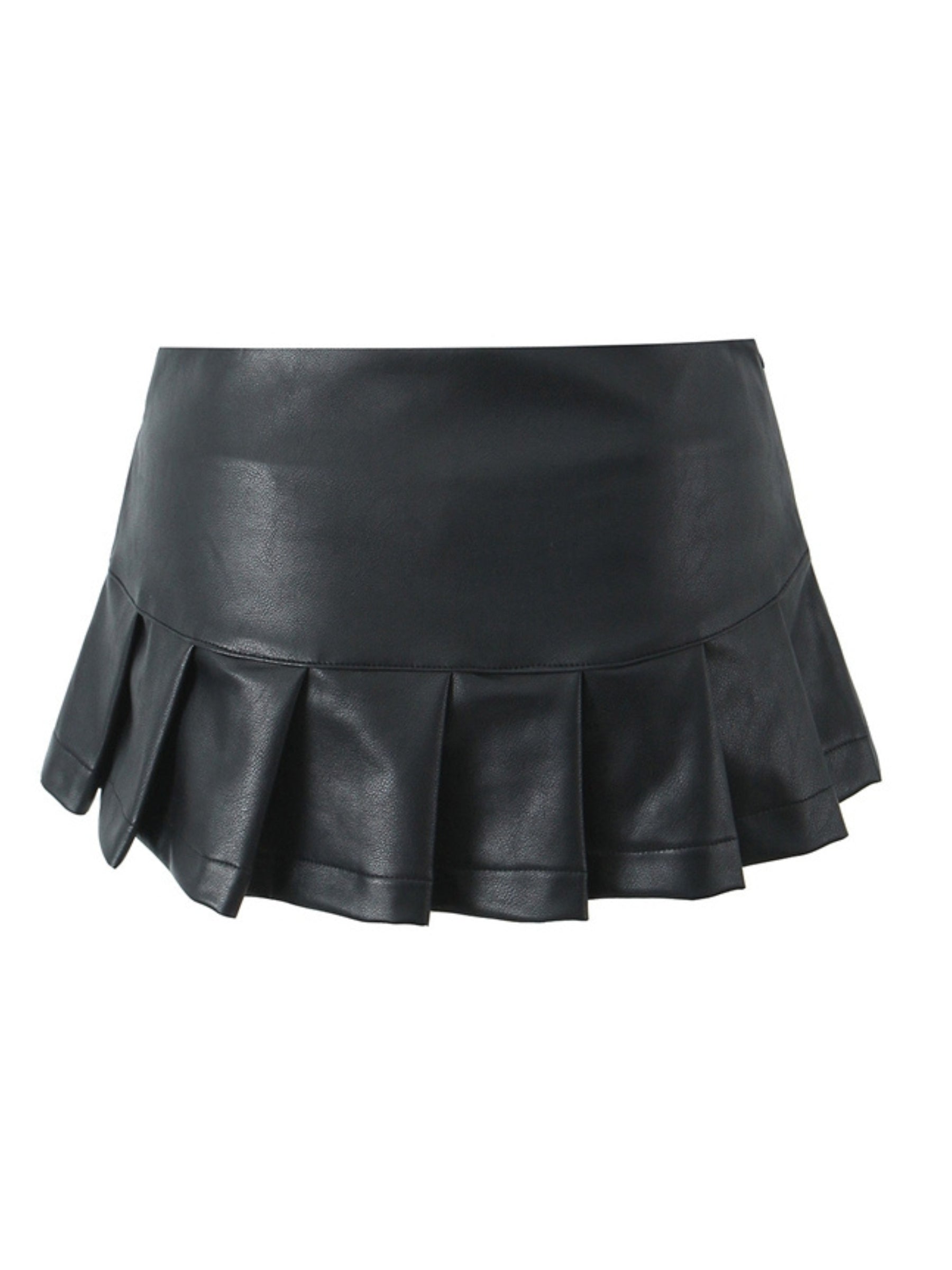 LaPose Fashion - Ersa Pleated Mini Skirt - A-Line Skirts, College Skirts, Mini Skirts, Pleated Skirts, Short Skirts, Skirts