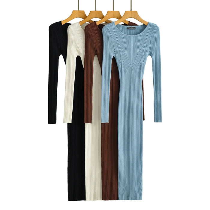 LaPose Fashion - Fiorello Bodycon Midi Dress - Basic Dresses, Bodycon Dresses, Casual Dresses, Clothing, Collab.Jan, Daytime Dresses, Dresses, Eleg