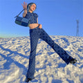 LaPose Fashion - Gretta Denim Set - Bottoms, Jackets, Pants, Sets, Short Sleeve Top, Trousers, Two Piece Sets