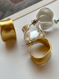 LaPose Fashion - Hafsa Earrings - Accesories, Earrings, Gold Pleated Accesories