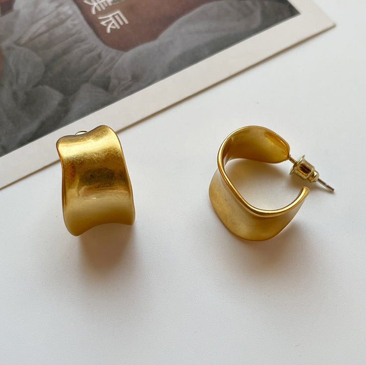 LaPose Fashion - Hafsa Earrings - Accesories, Earrings, Gold Pleated Accesories