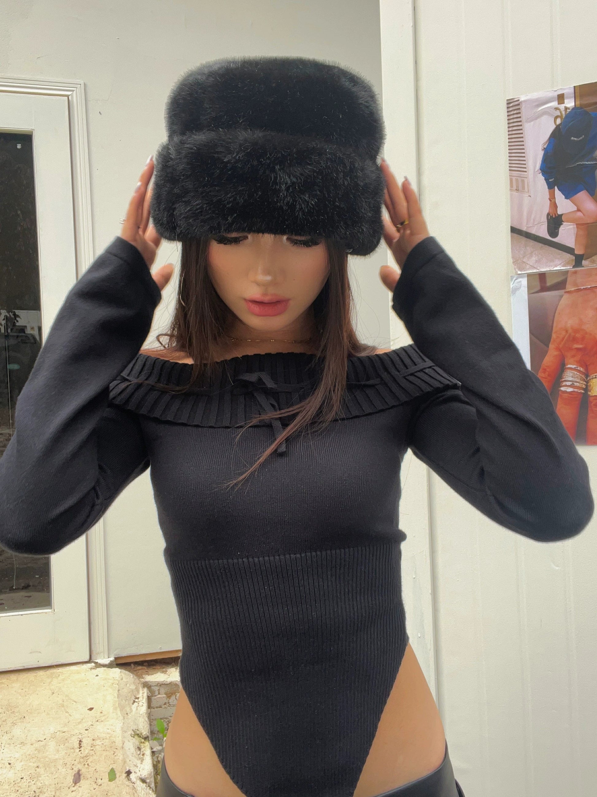 LaPose Fashion - Hanora Faux Fur Bucket Hat - Accesories, Hats, Puffer Hats, Winter Edit