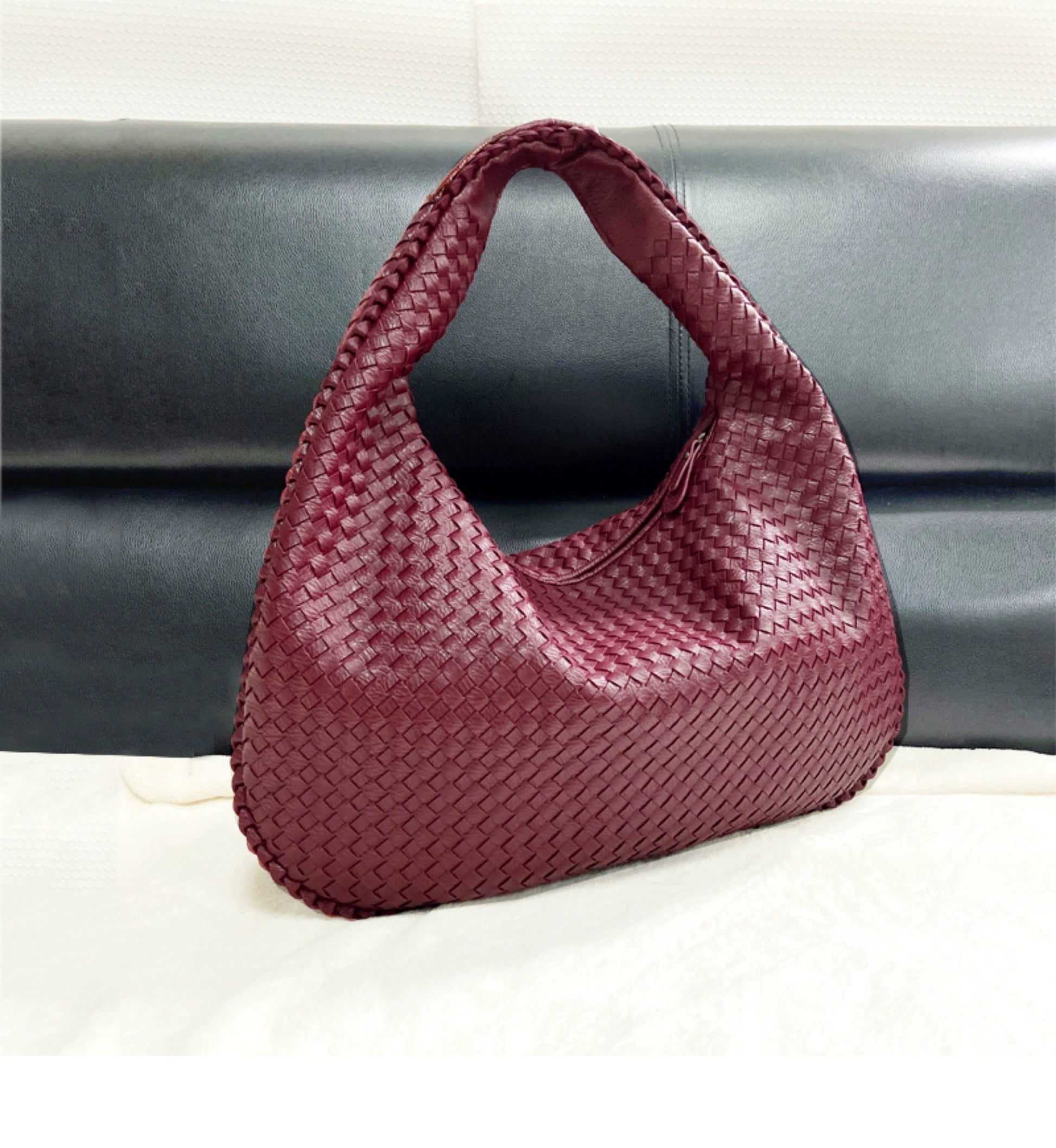 LaPose Fashion - Ines Textured Shoulder Bag - Bags, Handbags, Shoulder Bags, Tote Bags, Winter Edit