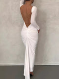 LaPose Fashion - Jaynie Backless Maxi Dress - Backless Dresses, Bodycon Dresses, Clean Girl, Clothing, Dresses, Elegant Dresses, Formal Dresses, L