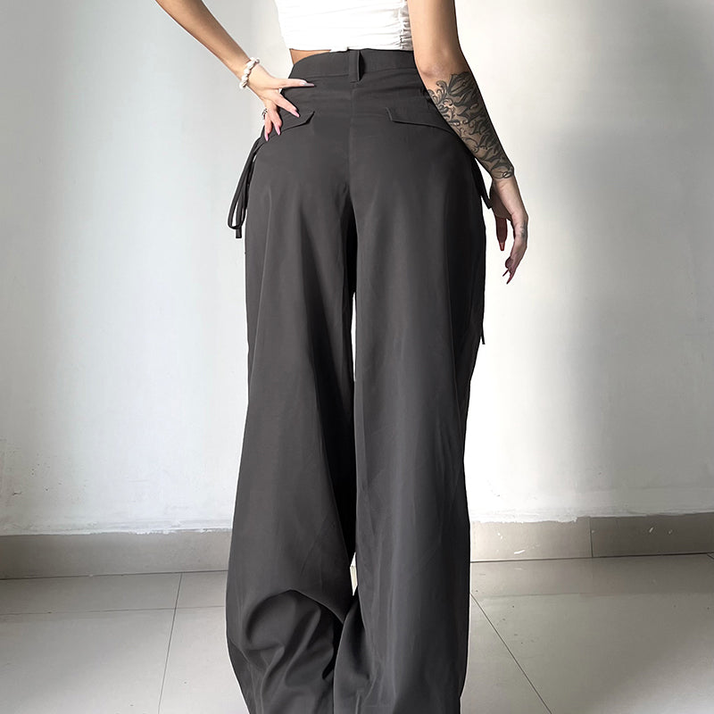 LaPose Fashion - Jessa Wide Leg Baggy Pants - Autumn Clothes, Baggy Pants, Bottoms, Casual Pants, Clothing, Fall Clothes, Fall-Winter 23, High Wai