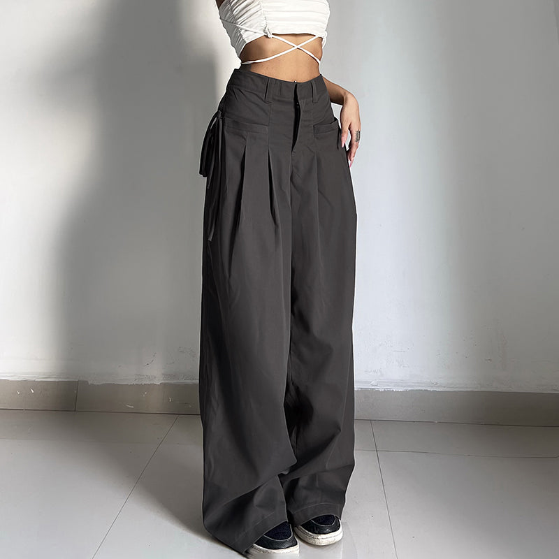 LaPose Fashion - Jessa Wide Leg Baggy Pants - Autumn Clothes, Baggy Pants, Bottoms, Casual Pants, Clothing, Fall Clothes, Fall-Winter 23, High Wai