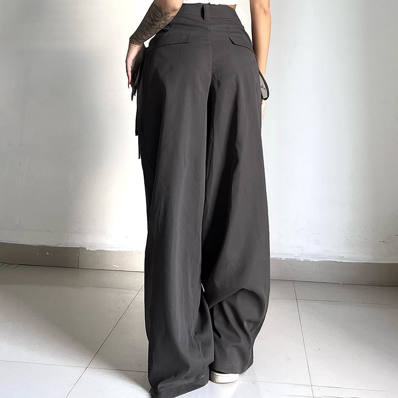 LaPose Fashion - Jessa Wide Leg Baggy Pants - Autumn Clothes, Baggy Pants, Bottoms, Casual Pants, Clothing, Fall Clothes, Fall-Winter 23, High Wai