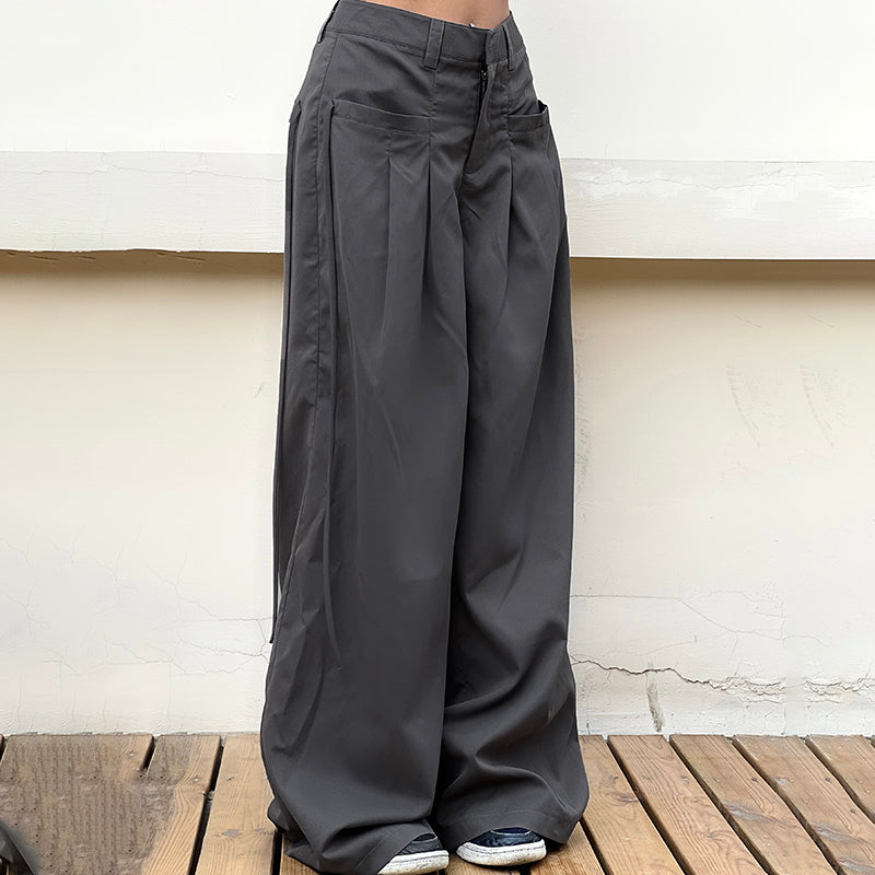 LaPose Fashion - Jessa Wide Leg Baggy Pants - Autumn Clothes, Baggy Pants, Bottoms, Casual Pants, Clothing, Fall Clothes, Fall-Winter 23, High Wai