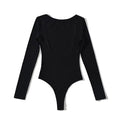 LaPose Fashion - Joplin Backless  Bodysuit - Asymmetric Tops, Backless Tops, Basic Tops, Elegant Tops, Knitted Tops, Long Sleeve Tops, Tops, Warm