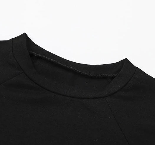 LaPose Fashion - Kiana Embellished Crop T-Shirt - Basic Tops, Crop Tops, Short Sleeve Tops, T-Shirts, Tops