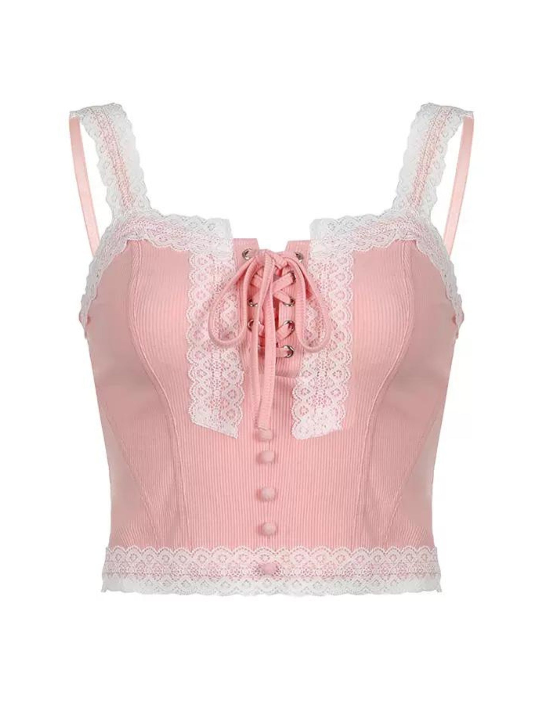 LaPose Fashion - Kyndell French Corset Top - Corset Tops, Crop Tops, Fairy Tops, Lace Tops, Romantic Clothes, Romantic Tops, Sleeveless Tops, Top