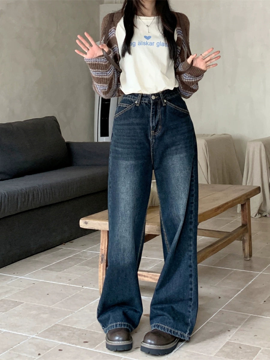 LaPose Fashion - Laniyah Loose Jeans - Denim Pants, Fall-Winter 23, High Waist Pants, Jeans, Loose Jeans, Loose Pants, Pants, Wide Leg Pant