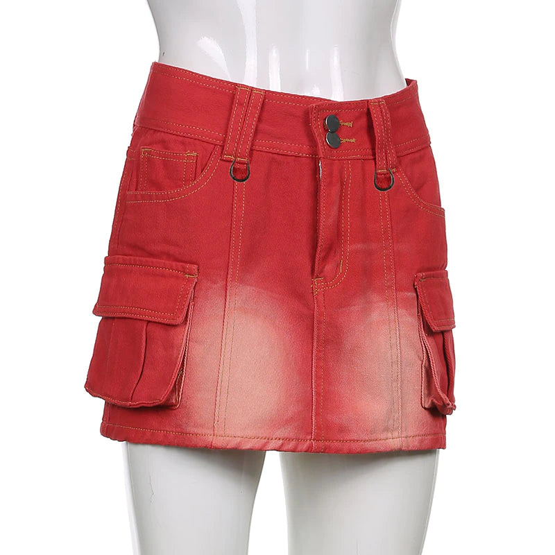 LaPose Fashion - Leonie Mini Skirt - Bottoms, Cargo Skirts, Clothing, Mini Skirts, Skirts