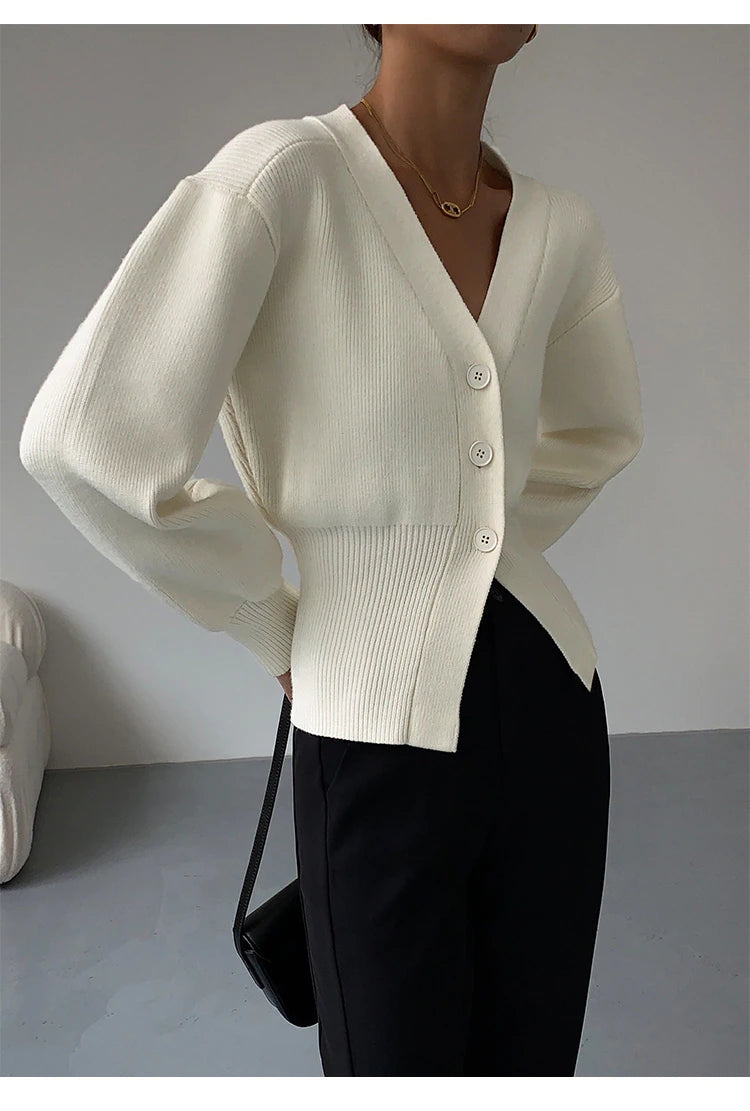 LaPose Fashion - Licio Cardigan Sweater - Clean Girl, Clothing, Fall-Winter 23, Fall22, home3, Knitted Tops, Long Sleeve Tops, Sweaters, Tops,