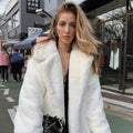 LaPose Fashion - Logyn Long Fur Coat - Clean Girl, Coats, Coats & Jackets, Fall-Winter 23, Fur Coats, Jackets, Long Coats, Oversize Jacket,